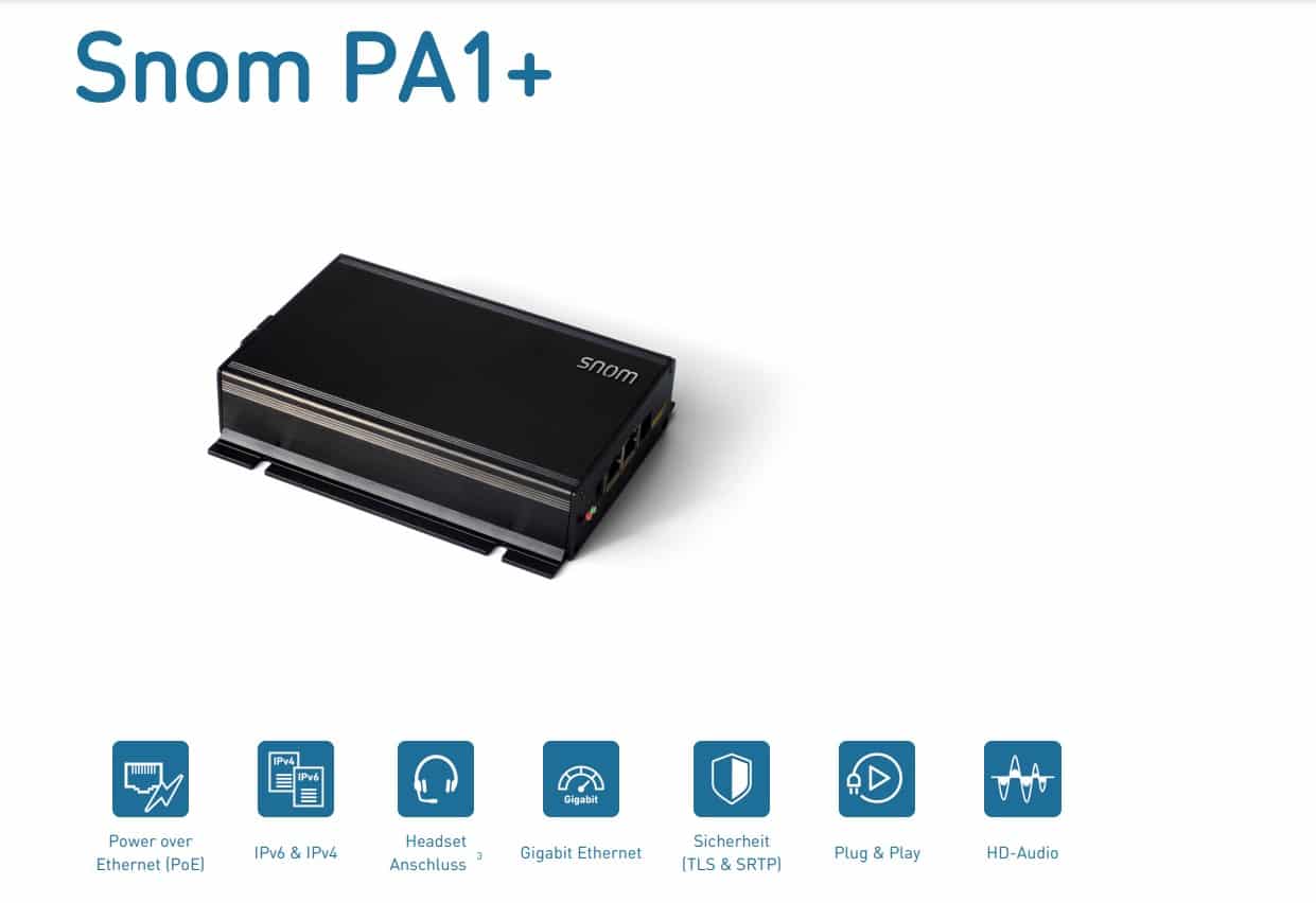 Snom PA1+ Plus Durchsagesystem