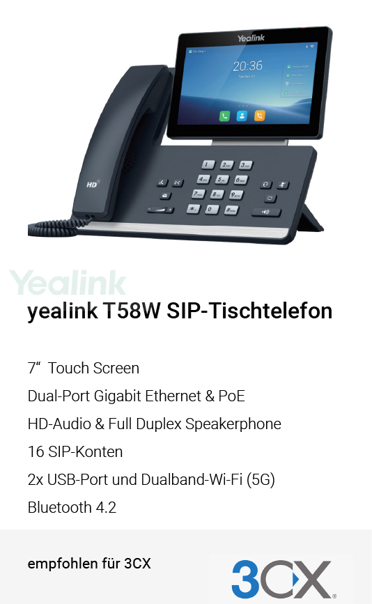 Yealink T58W SIP-Tischtelefon