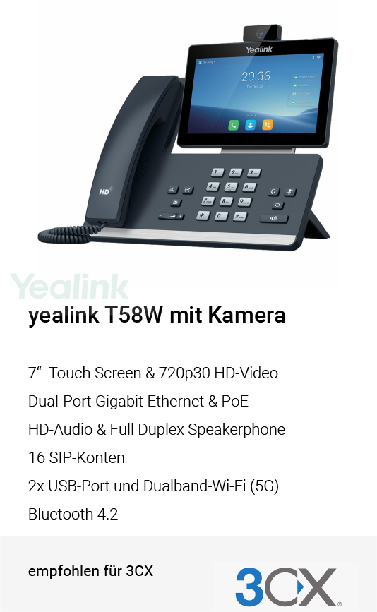 Yealink T58W mit Kamera