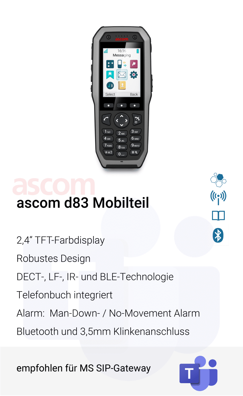 ascom d83 talker, messanger, protector