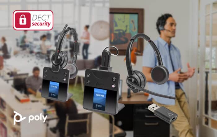 Poly Savi 7400 8400 Office 7300 UC Series DECT-Headsets for Home and Office